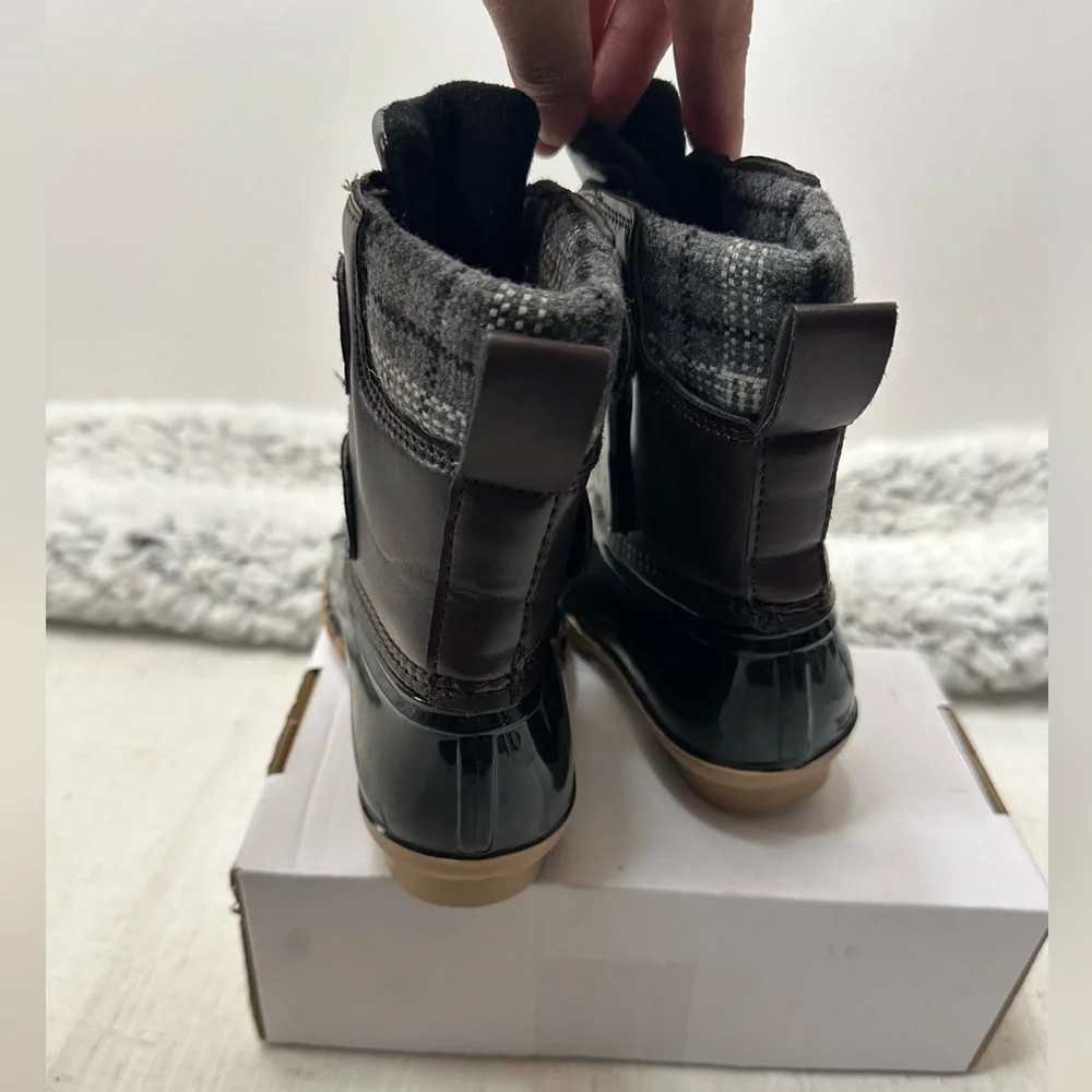 Ahannie Kids Boys Girls Winter Duck Boot, Youth Outdoor Waterproof